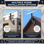 Satellite Dish Wall and Roof Mount for Gen 3 Standard Dish, 360° Adjustable Curved Pole Bracket Kit
