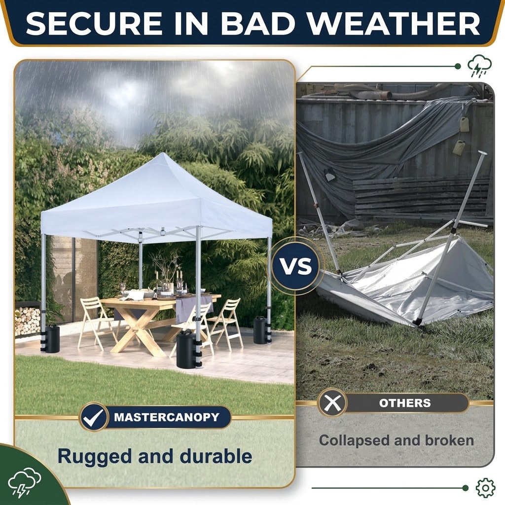 20kg Canopy Weight Bags 4 Pack, Water-Fill Leg Weights for Gazebos, Shade Tents and Marquees