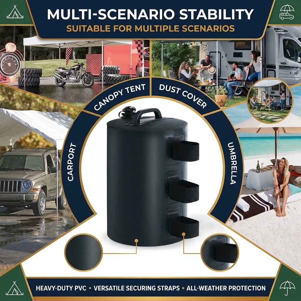 20kg Canopy Weight Bags 4 Pack, Water-Fill Leg Weights for Gazebos, Shade Tents and Marquees