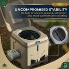 Army Green Folding Portable Camping Toilet, Compact Odour-Resistant Toilet for Camping and Car Trips