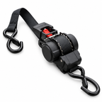 Automatic Retractable Cargo Tie Down Belt with Polyester Webbing and S-Hooks