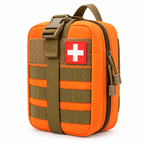 Orange 379-Piece First Aid Kit in MOLLE Pouch, Compact Emergency Kit for Car, Camping, Hiking and Home