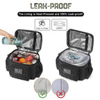 Black Tactical Insulated Cooler Lunch Bag, Leak-Resistant and Heavy Duty for Work, Camping and Picnics