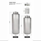 Titanium Water Bottle 1200ml, Single-Wall Wide-Mouth Flask for Camping, Hiking and Travel