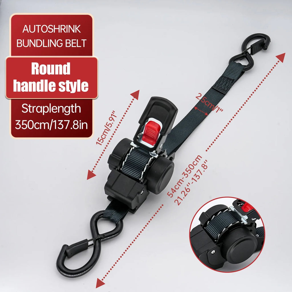 Retractable Ratchet Tie-Down, 3.5 m x 25 mm