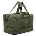50L Army Green Tactical Duffel Bag in 600D Fabric for Travel, Camping, Hiking and Gym