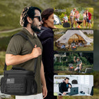 Black Tactical Insulated Cooler Lunch Bag, Leak-Resistant and Heavy Duty for Work, Camping and Picnics