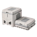 Sand Color Folding Portable Camping Toilet, Compact Odour-Resistant Toilet for Camping and Car Trips