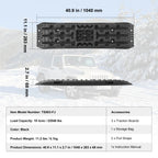 Recovery Traction Boards Pair, 10 Tonne Rated PP Tyre Traction Mats for 4WD, SUV and RV, Red Medium