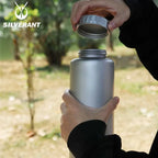 Titanium Water Bottle 1200ml, Single-Wall Wide-Mouth Flask for Camping, Hiking and Travel