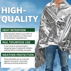 Emergency Foil Blankets 30 Pack, 130 x 210cm Thermal Space Blankets for Camping, Hiking and Car Kits, Silver