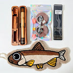 Champagne Tenkara Fishing Rod 1.7m with Wooden Storage Box, Ultralight 13-Section Carbon Stream Rod