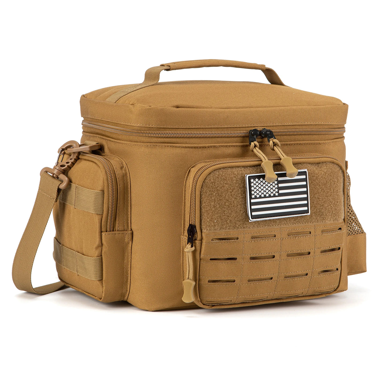 Green Tactical Insulated Cooler Lunch Bag, Leak-Resistant and Heavy Duty for Work, Camping and Picnics