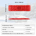 Recovery Traction Boards Pair, 10 Tonne Rated PP Tyre Traction Mats for 4WD, SUV and RV, Red Medium
