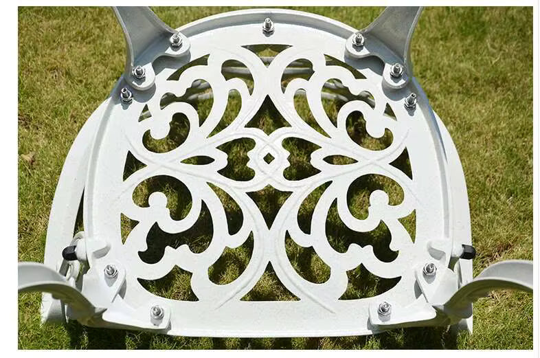5-Piece Outdoor Metal Dining Set, Round Patio Table with 4 Armchairs for Garden and Terrace