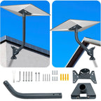 Satellite Dish Wall and Roof Mount for Gen 3 Standard Dish, 360° Adjustable Curved Pole Bracket Kit