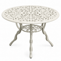 Round Metal Patio Table, Modern Outdoor Dining Table for Garden, Courtyard and Terrace