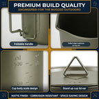 Titanium Camping Cookware Set, 420ml Folding Mug and 750ml Hanging Pot, Lightweight Hiking Kit