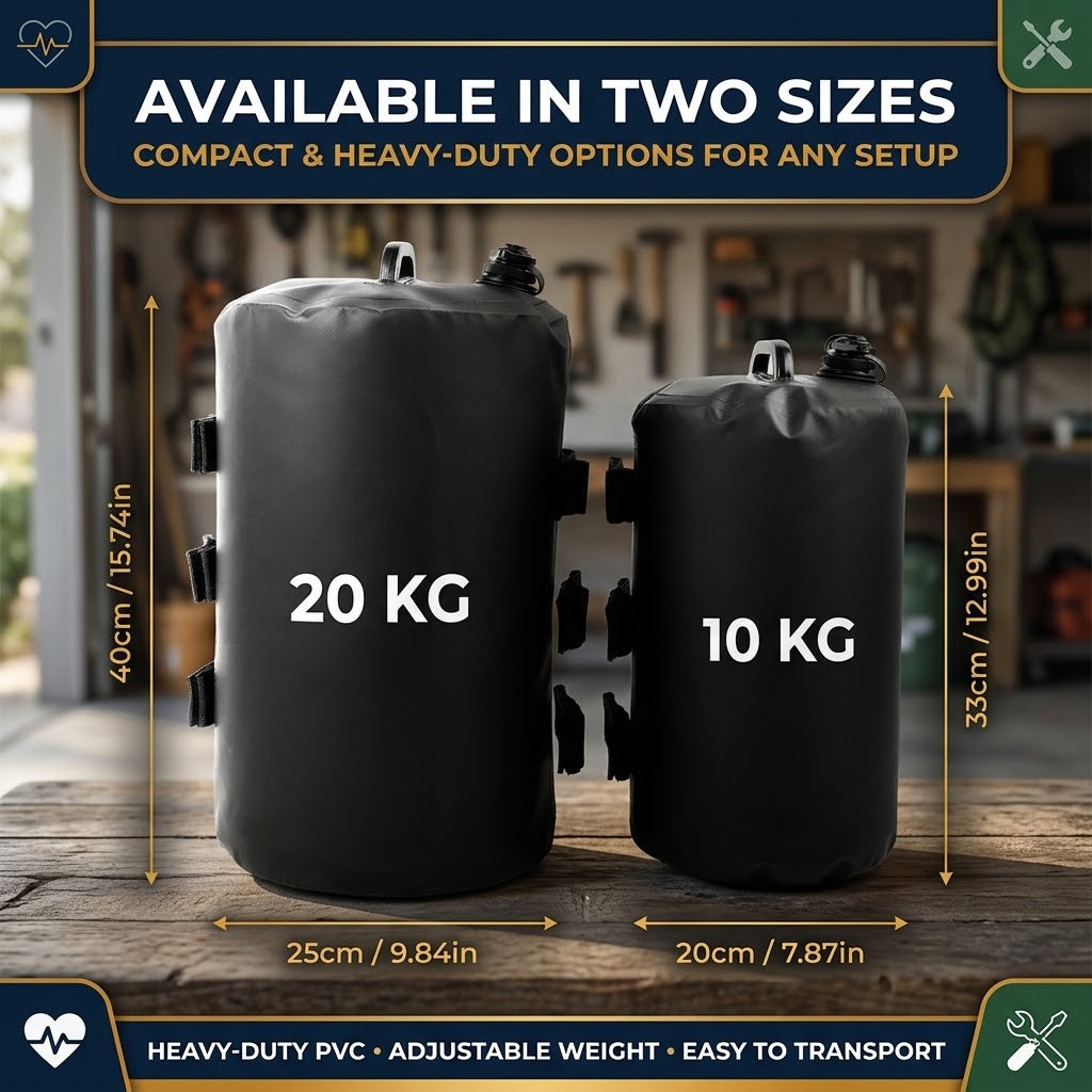 10 kg Canopy Weight Bags 4 Pack, Water-Fill Leg Weights for Gazebos, Shade Tents and Marquees