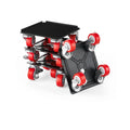Furniture Dolly Set of 4 with 5 Swivel Wheels, Brakes and Lifting Pry Bar, 3474 lb Total Load Capacity